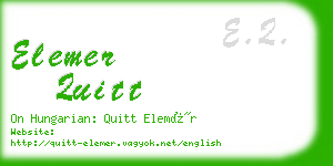 elemer quitt business card